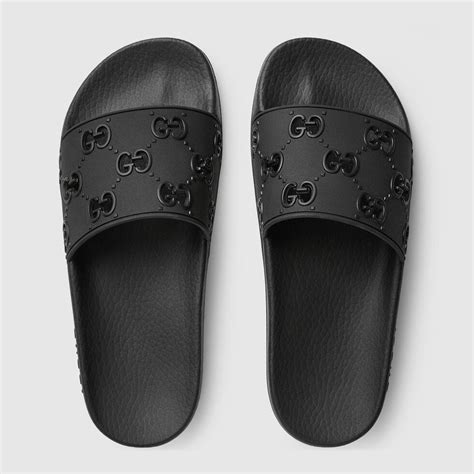 gucci slides women's size chart|all black Gucci slides women's.